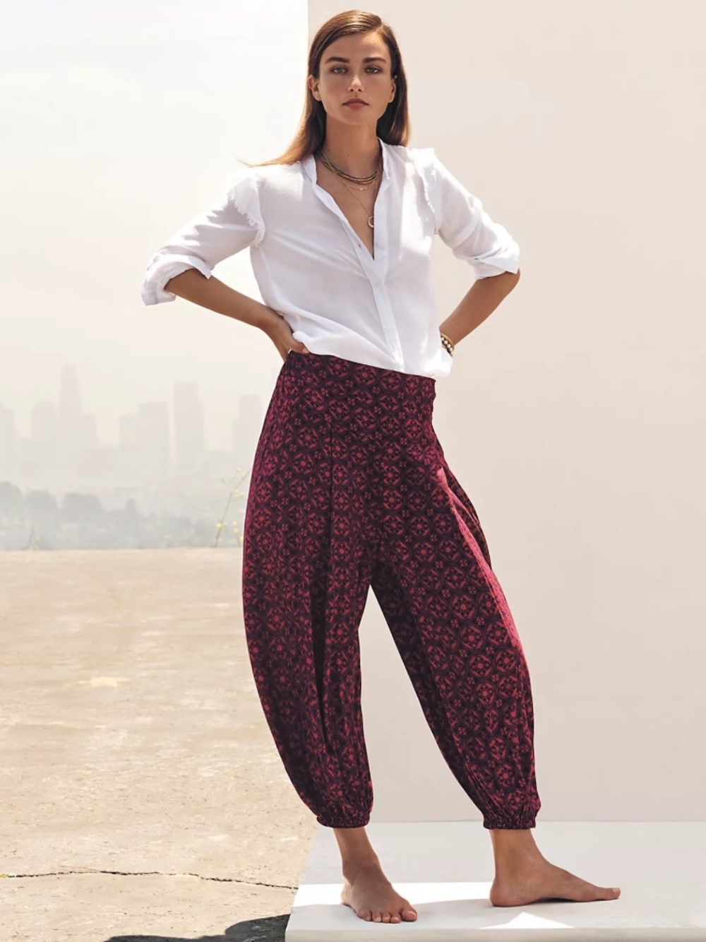 Anthropologie Printed Harem Pants - Picture 5 of 16